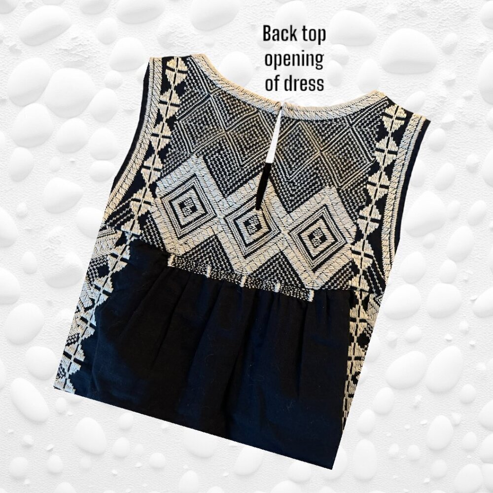 MADEWELL 1937 Women's Embroidered Geometric Print Sleeveless Dress M - Picture 3 of 5